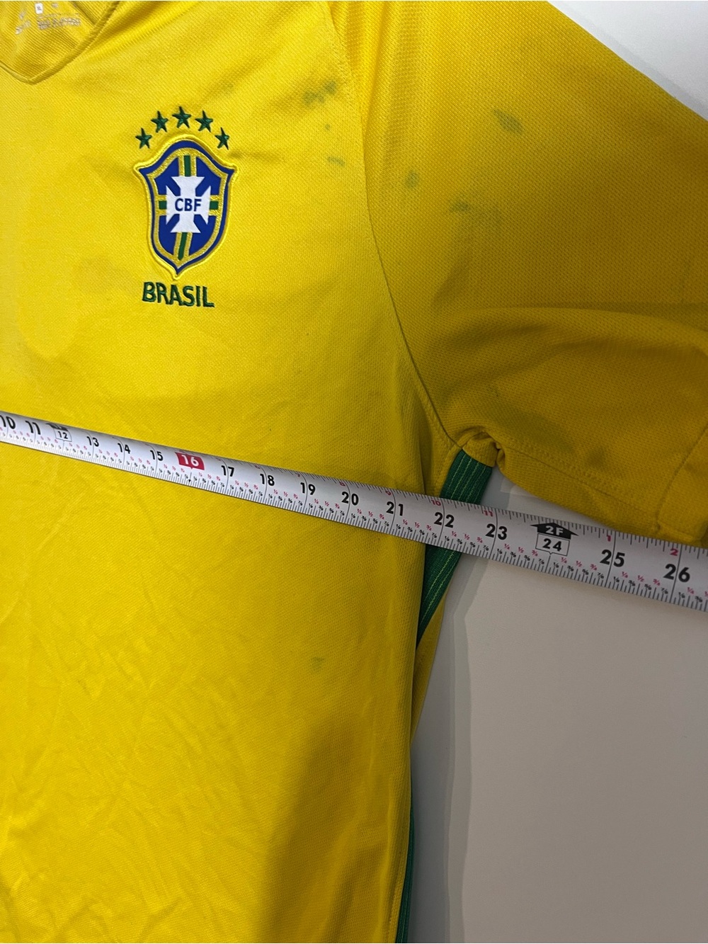 NIKE BRASIL 2016 HOME FOOTBALL SHIRT SOCCER MENS JERSEY MADE IN BRASIL SZ XL - Picture 11 of 14